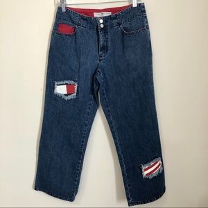 Vintage Tommy Hilfiger Crop Patch Straight Jeans